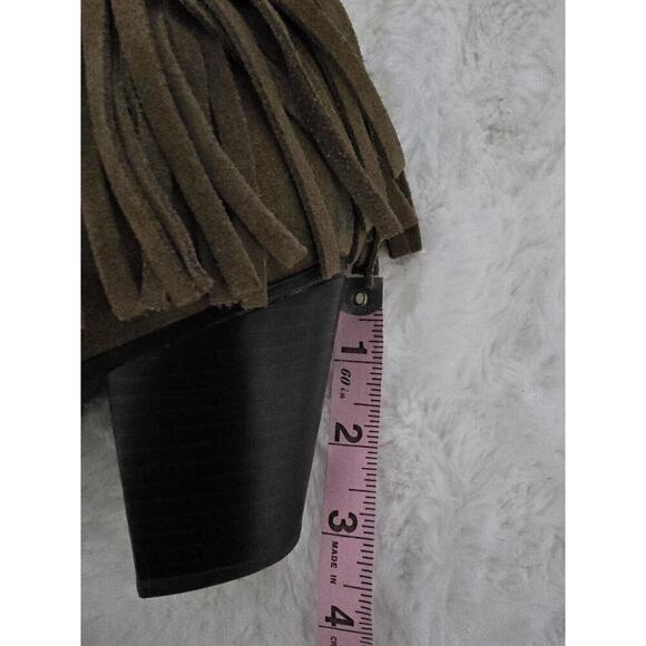 Sofft Winters Havana Brown Ankle Bootie Western Fringe Suede Leather 8 Boho - Picture 8 of 8